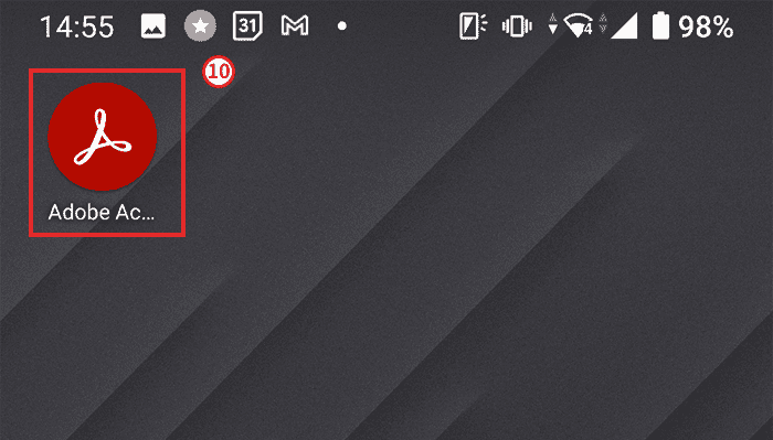 5. Adobe Readerを起動
